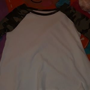 White and camo long sleeve